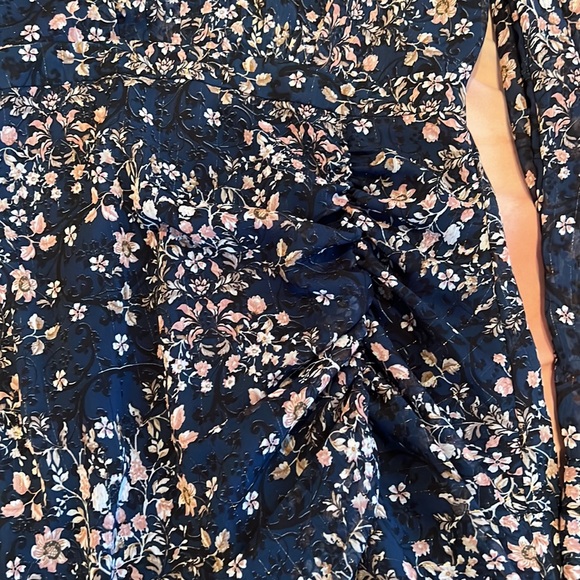 AQUA NAVY FLORAL MINI DRESS - Picture 7 of 10
